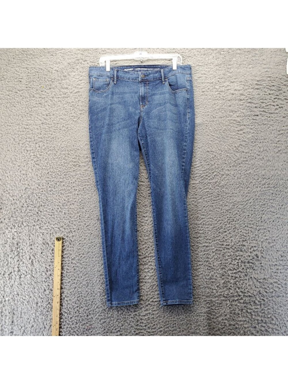 Old Navy Jeans Womens Size 14 Blue Super Skinny Mid-Rise Stretch Denim